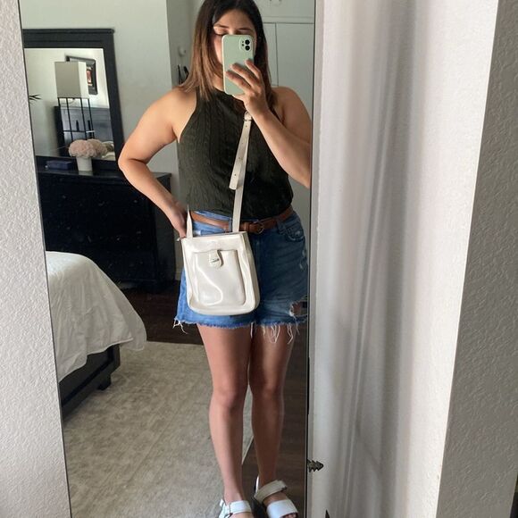 Vintage White Tan Longchamp Bag - Picture 8 of 13